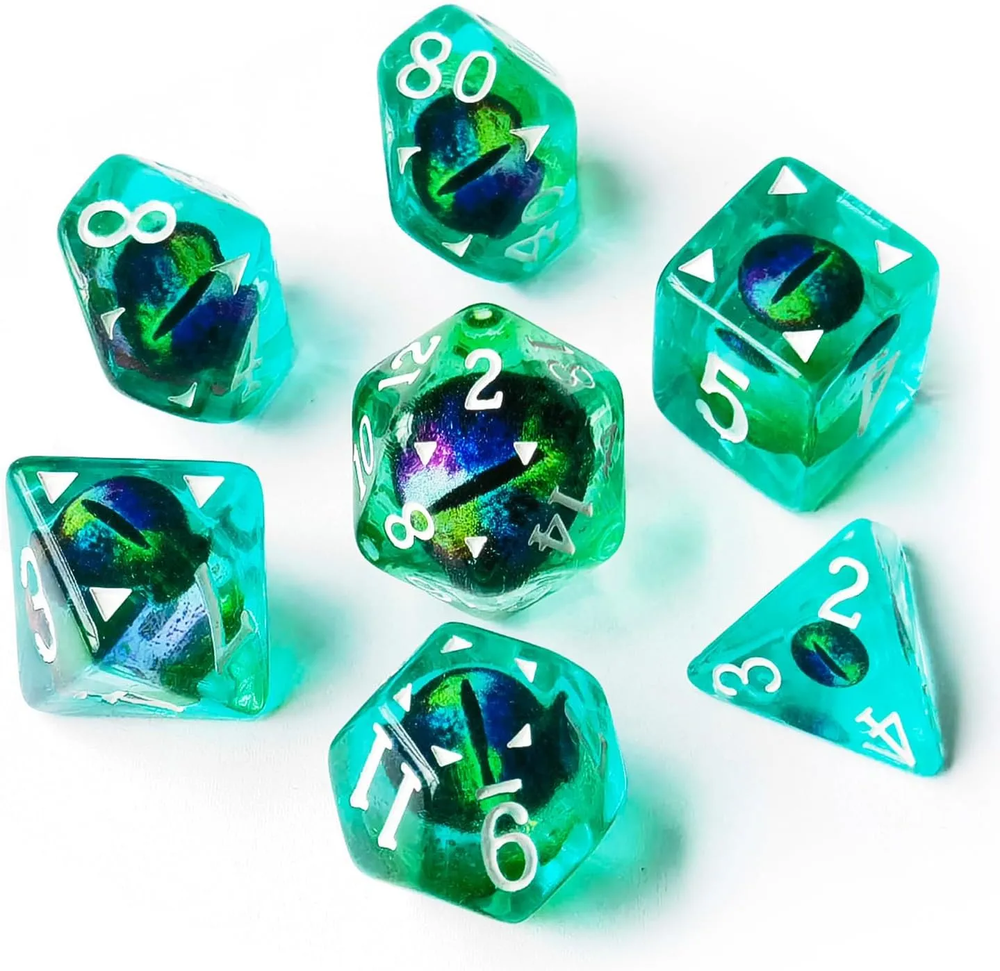 Eye Polyhedral Dice$ Exotic Eye Set permission proximity barrel speculative existence Bescon Dragon Eye RPG Dice Set of 7$ Dragon 