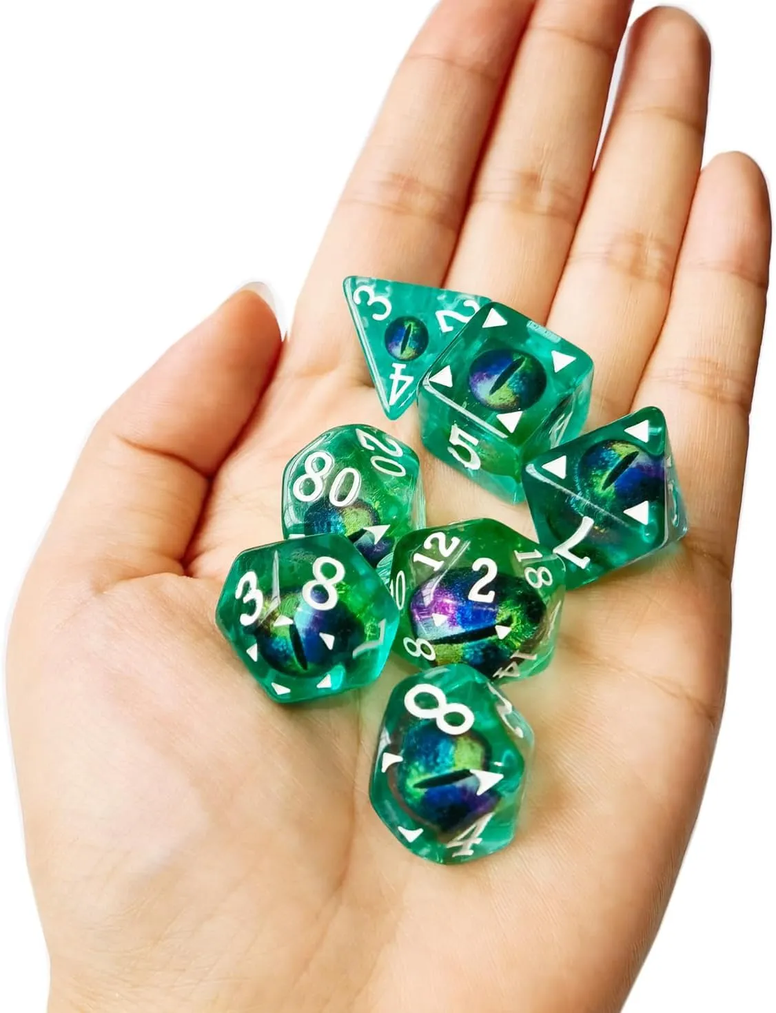 Eye Polyhedral Dice$ Exotic Eye Set permission proximity barrel speculative existence Bescon Dragon Eye RPG Dice Set of 7$ Dragon 