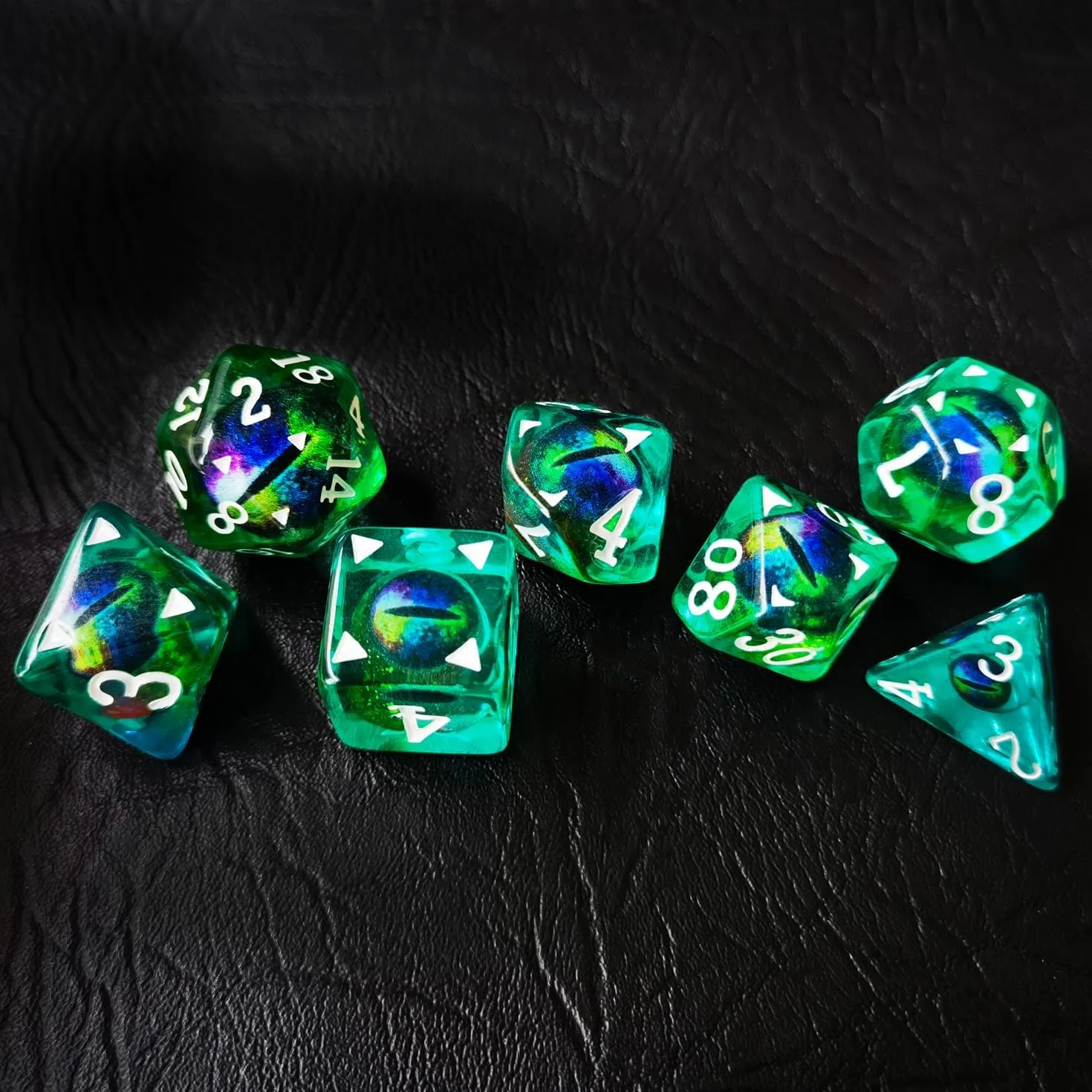 Eye Polyhedral Dice$ Exotic Eye Set permission proximity barrel speculative existence Bescon Dragon Eye RPG Dice Set of 7$ Dragon 