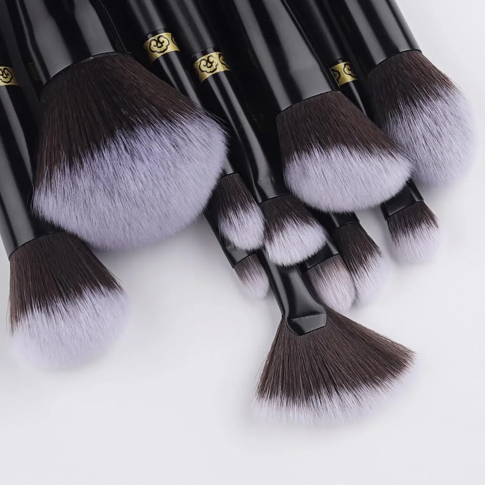 Eye Shadow Eyebrow Brush Beauty Tools HBJWOV 12 Pieces of Black Makeup Brush Set Powder Brush Concealer though Brush 