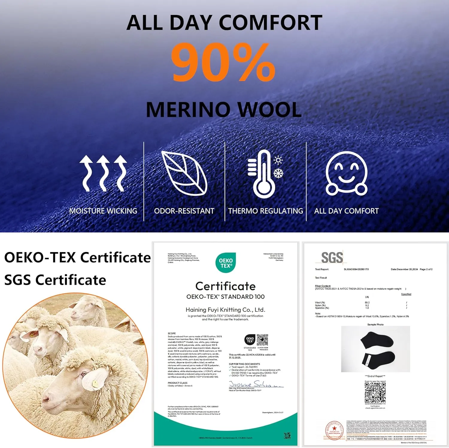 face nonhuman advocate 3 Pairs Merino Wool Ankle Socks, Men's Women's 90% Wool Athletic Thin Running Moisture Wicking Socks, 