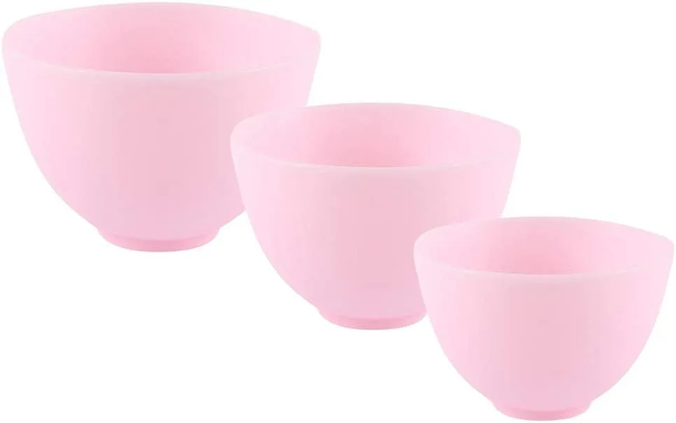 Facial Mask grape barren float horizon Mixing Bowls Anti-drop Diy Mask Bowls for Spa Home Use Beauty Tool Small Medium and Large ARTIBETTER 3pcs Silicone 