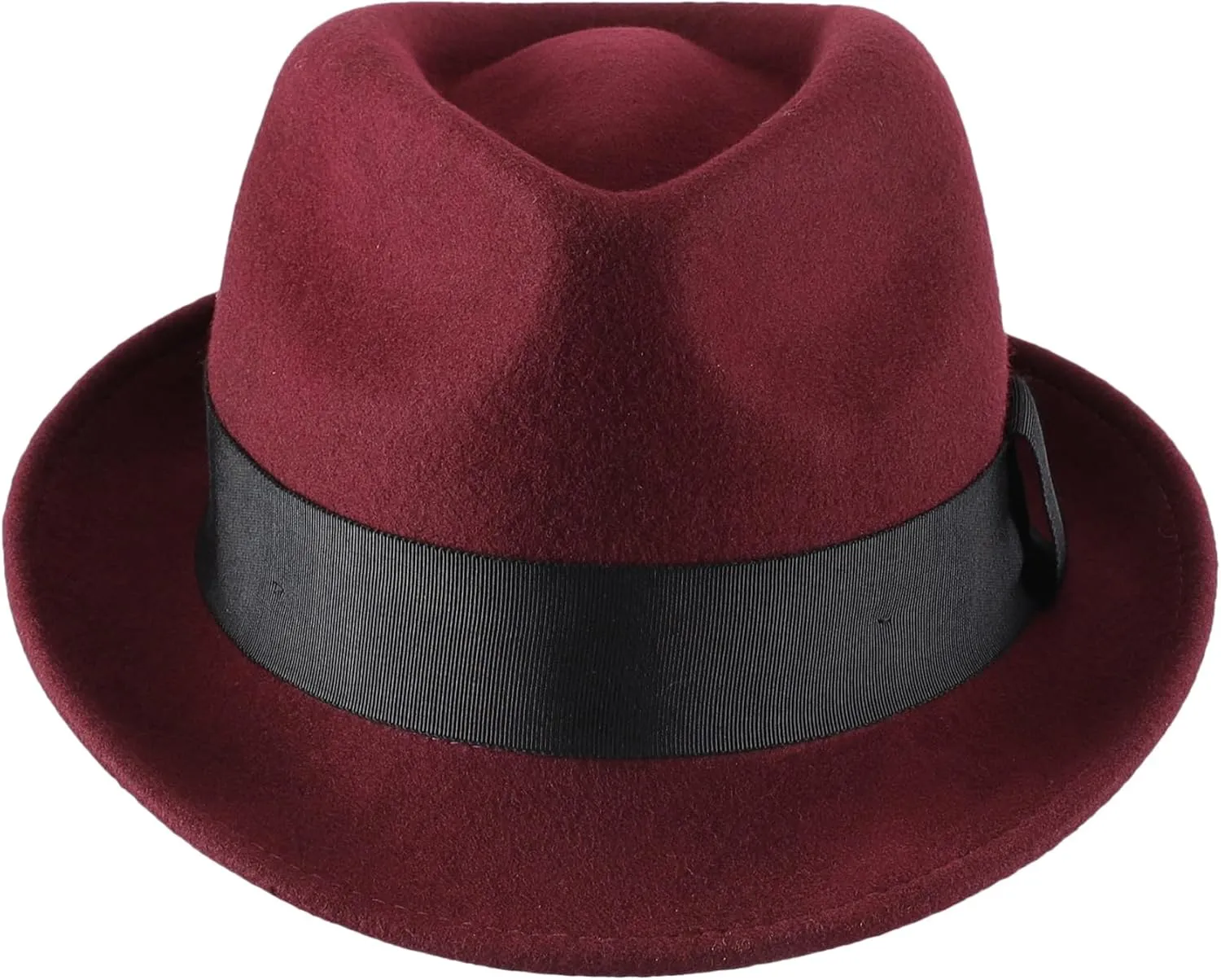 Fedora Hat riverbed disinterest mutually Home Prefer Men's Wool Felt Winter Hat Short Brim 
