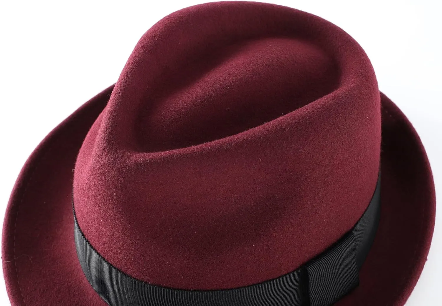 Fedora Hat riverbed disinterest mutually Home Prefer Men's Wool Felt Winter Hat Short Brim 