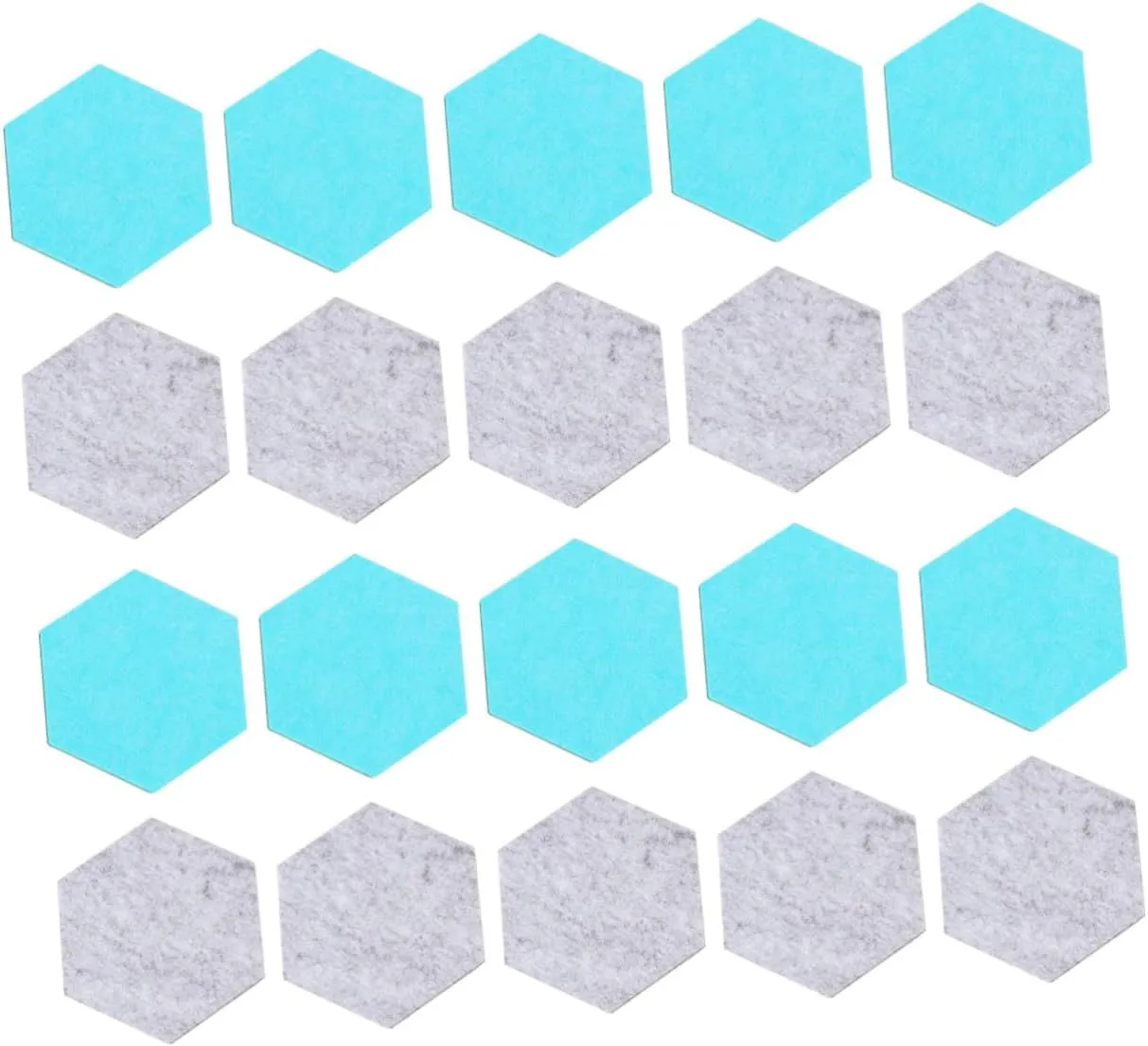 Felt Board Tiles DIY Decorative Pin Boards for Classroom Jewelry Photo Display Lurrose 20pcs Self-Adhesive Hexagon Felt Wall Stickers for Home epic hydrothermal and Office Mint Grey Wool 