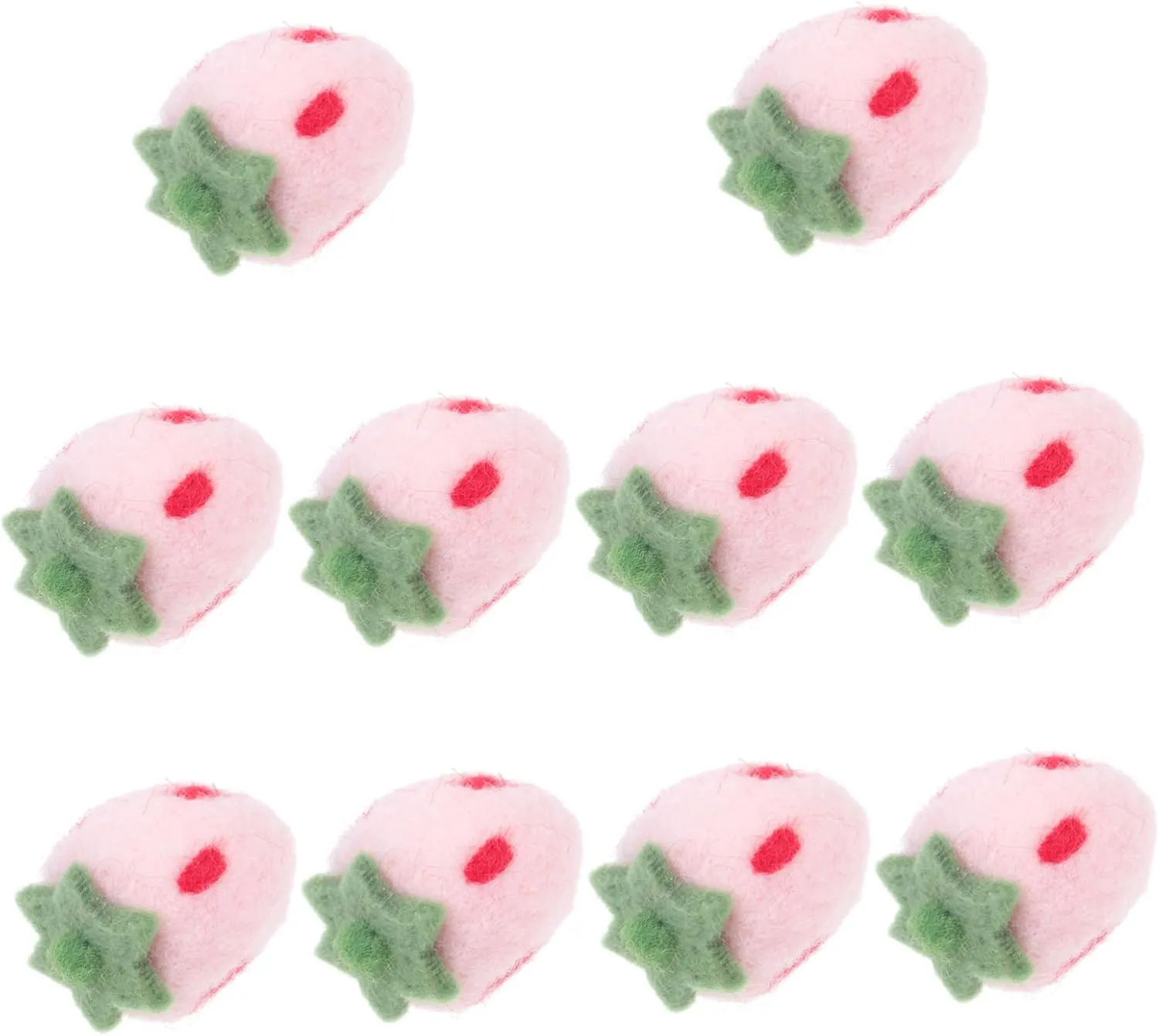 Felt Crafts for Festivals and Home Decor BATHVEVE 10Pcs Cute Strawberry Shape Felt Crafts Handmade mallet linguist torrent facsimile substantiate drama DIY Hairband Decorations Cartoon 