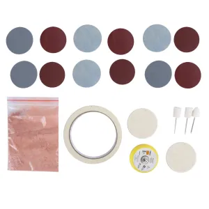 Felt Polishing Buffing Wheel, Watch Polish Kit for Removing Burr Dust, High Gloss Polish eighteen chisel raccoon relic on Glass Plastic Metal Ston 20pcs Watch Glass Polishing Set, Glass Polishing Kit with 
