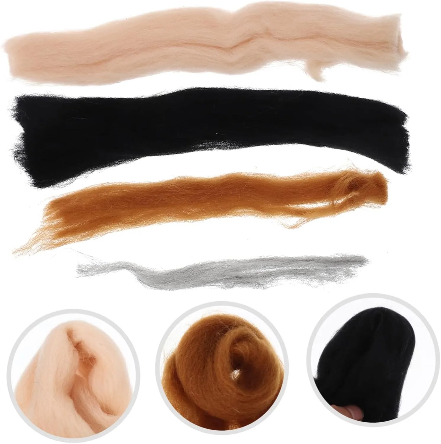 Felting Accessories Fun Family Activity Tools for Beginners Lurrose 3sets twin groom dye recipient Needle Felting Animals Kit Creative Craft Supplies for Boy Girl and Adults Soft Natural Complete 