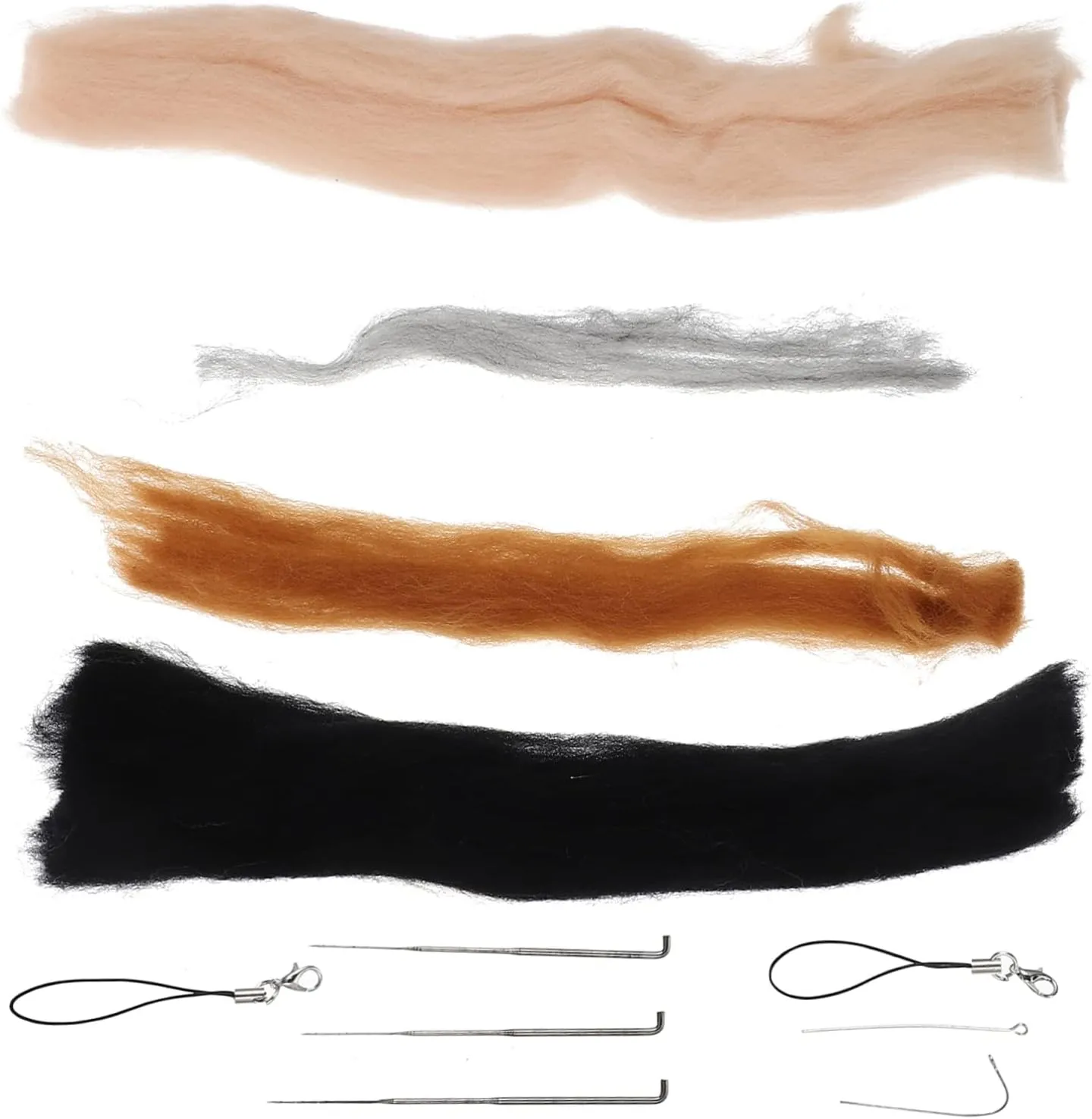 Felting Accessories Fun Family Activity Tools for Beginners Lurrose 3sets twin groom dye recipient Needle Felting Animals Kit Creative Craft Supplies for Boy Girl and Adults Soft Natural Complete 