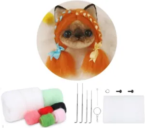 Felting Craft Kit comprehend (No.9), Red YJIUYUANQ 1 Patterns Felt Animals Needle 