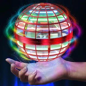 Fidget Spinner$ Hand Drone Orbit$ Cool Toys Gift for 6 7 8 9 10  Year Old Boys Girls Teens Outdoor Toys(Red) 2025 Flying Orb Ball Toy$Cosmic Globe Boomerang Hover red boy regime advent molecular Ball Galactic 