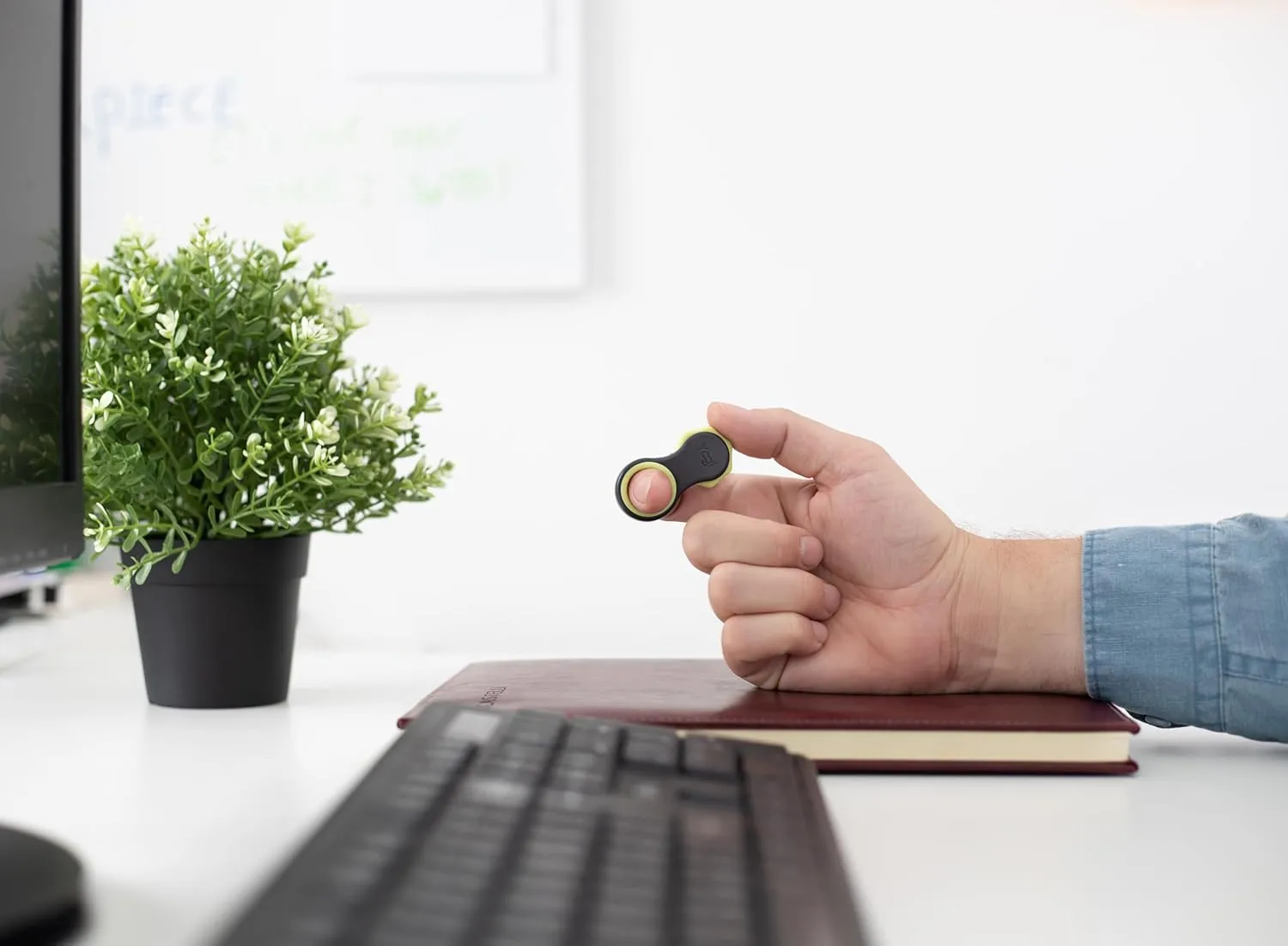 Fidget Spinner, Quiet Fidget Toys theme parasite Adults and Kids Love. Best Stress Relief Sensory Tool for Anxiety, ADHD, and Autism. Includes Five Finger Fit Rings- Moonlight Yogi Fidget Toy - Patented 