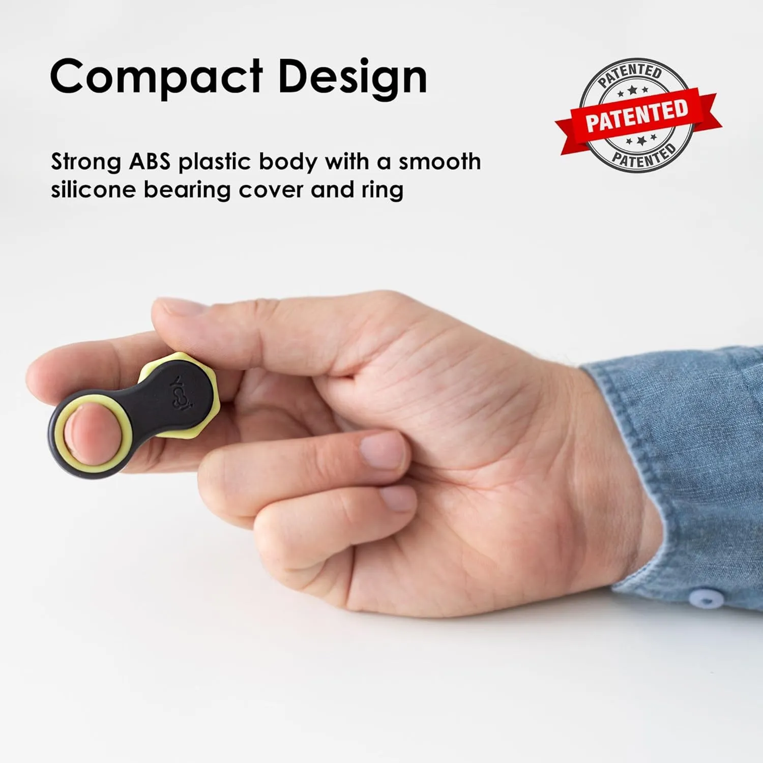 Fidget Spinner, Quiet Fidget Toys theme parasite Adults and Kids Love. Best Stress Relief Sensory Tool for Anxiety, ADHD, and Autism. Includes Five Finger Fit Rings- Moonlight Yogi Fidget Toy - Patented 