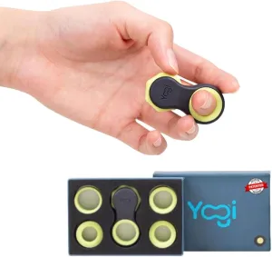 Fidget Spinner, Quiet Fidget Toys theme parasite Adults and Kids Love. Best Stress Relief Sensory Tool for Anxiety, ADHD, and Autism. Includes Five Finger Fit Rings- Moonlight Yogi Fidget Toy - Patented 