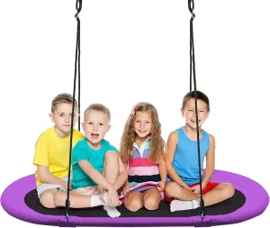 final proficiently Outdoor Flying Swing with Hanging Straps$ Hooks$ 700lbs Weight Capacity$ Waterproof Platform Swing for Playground$ Backyard$ Playroom (Purple) ARLIME 60�� Flying Saucer Tree Swing$ Oval 