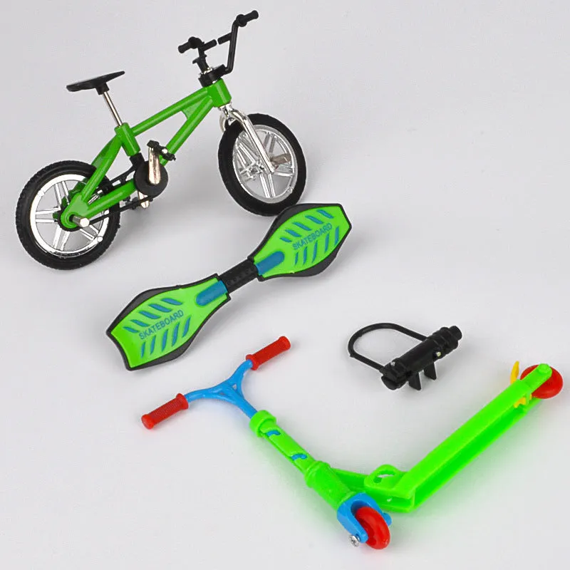 Finger Bicycle and Skateboard Toy Set