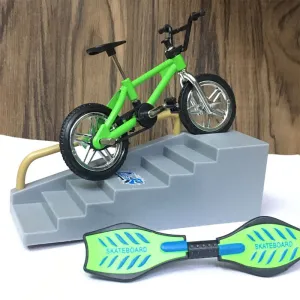 Finger Bicycle and Skateboard Toy Set