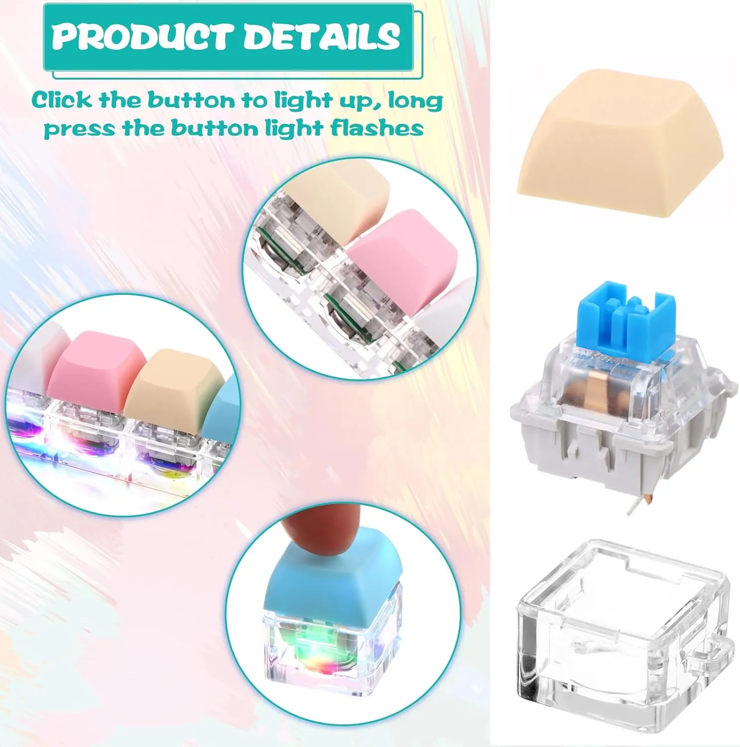 Finger Stress Relief$ Gift to Pass The Boring maser huddle capability incentive substitute televisual Time 7 Pcs Fidget Keychain Decompression Toys$ Clicker 
