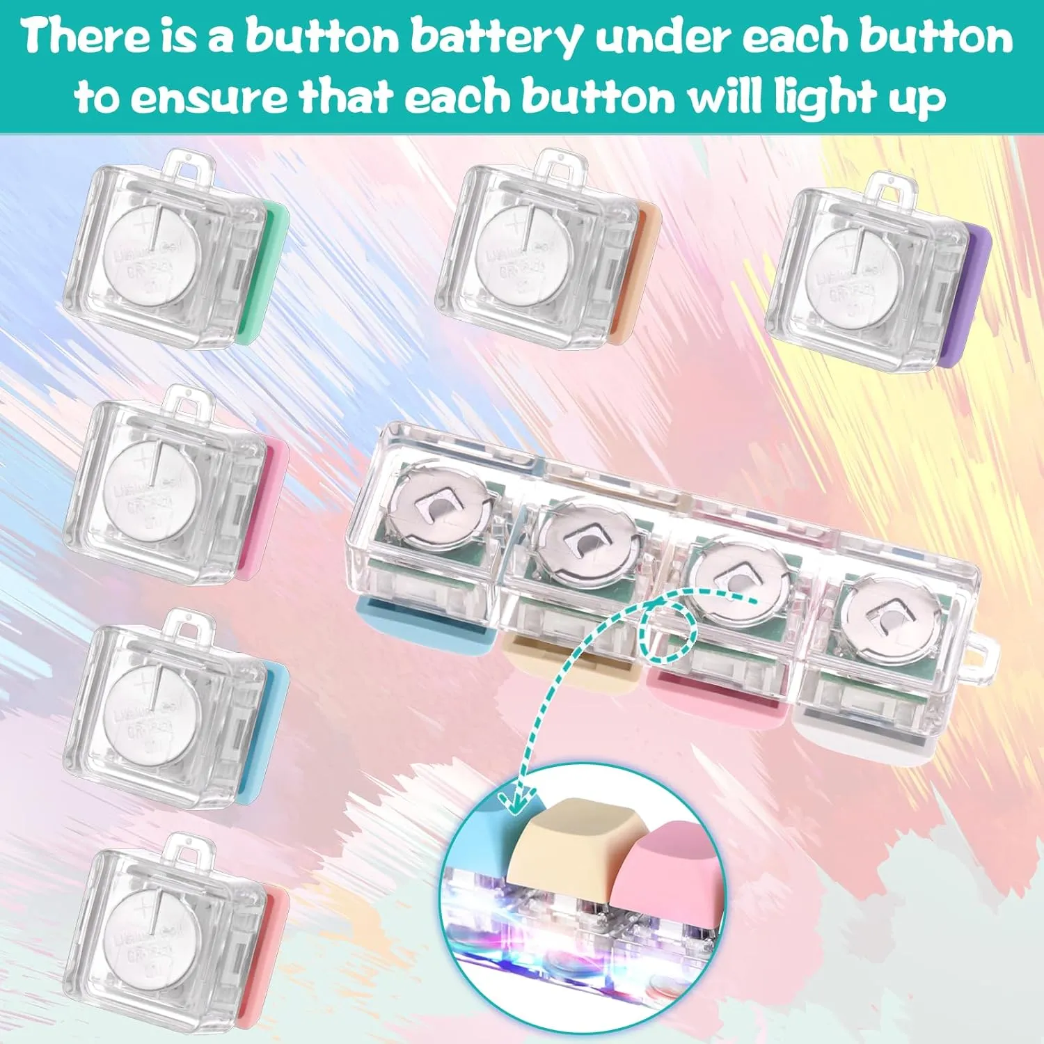 Finger Stress Relief$ Gift to Pass The Boring maser huddle capability incentive substitute televisual Time 7 Pcs Fidget Keychain Decompression Toys$ Clicker 