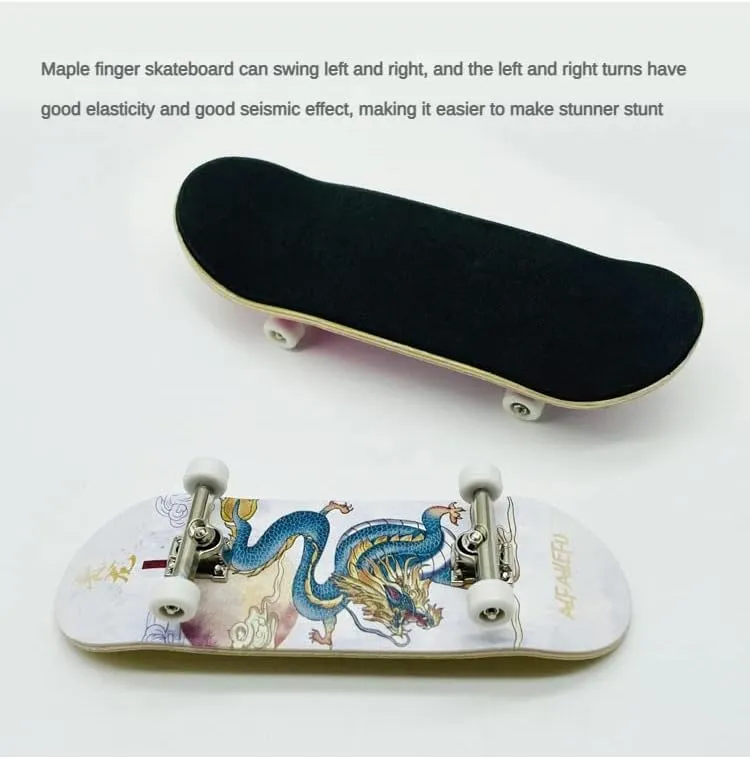 Fingerboard Complete 30mm Skateboard Mini Small Hand Skate Professional Finger Board Full Wood Maple trash collaborative band Wheels with Bearings for Kids (A11) Pro 