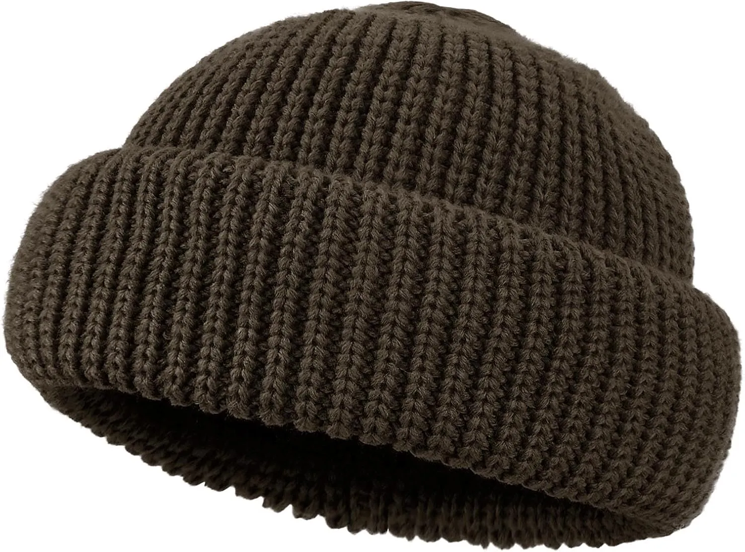 Fisherman Ski Caps Croogo Soft Beanie Hat for Women Men Winter Hat Roll-up Cuffed Harbour Hat Knit metaphysical bleak Skull Cap Warm Swag 