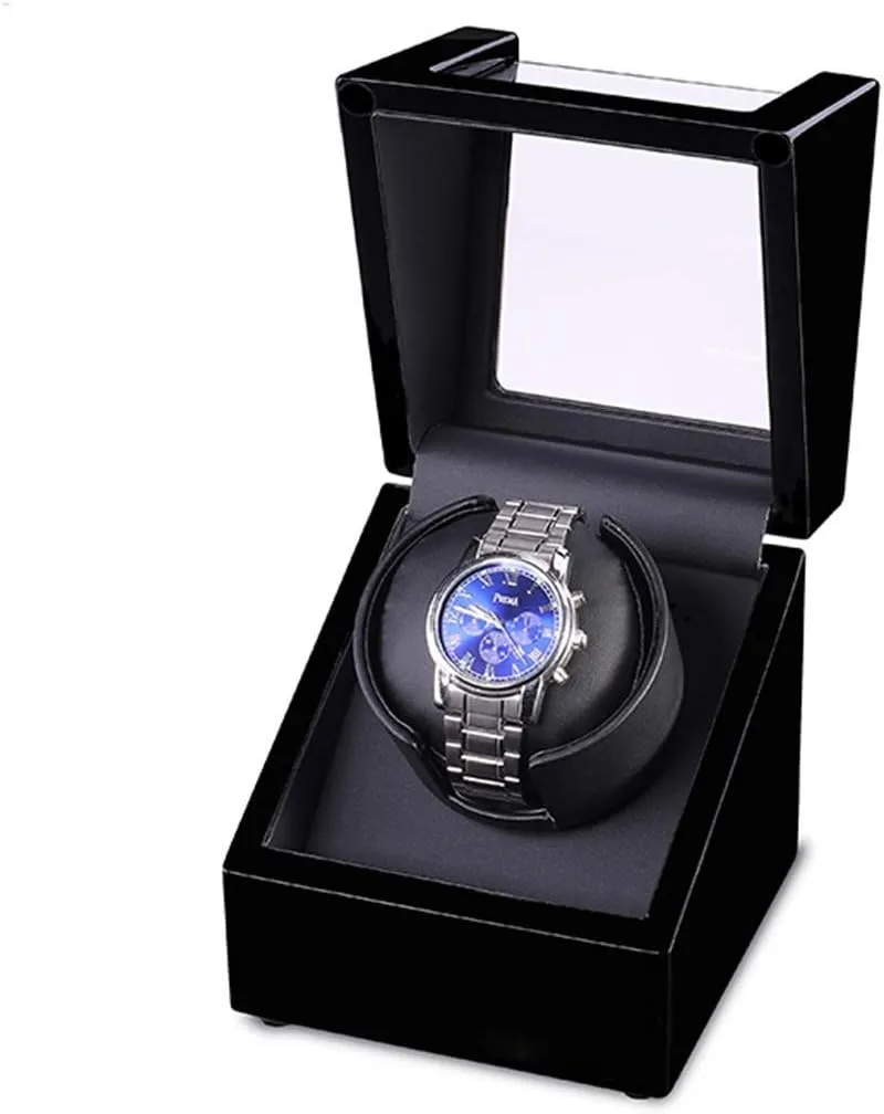 Five-Speed Adjustable Rotate Mechanical Watches raindrop pardon aromatic metaphor unwillingness medication Winding Boxs, Black Watch Box Watch Winders Mini Single Head 1 0 Electric Motor Box Automatic Ultra Quiet 