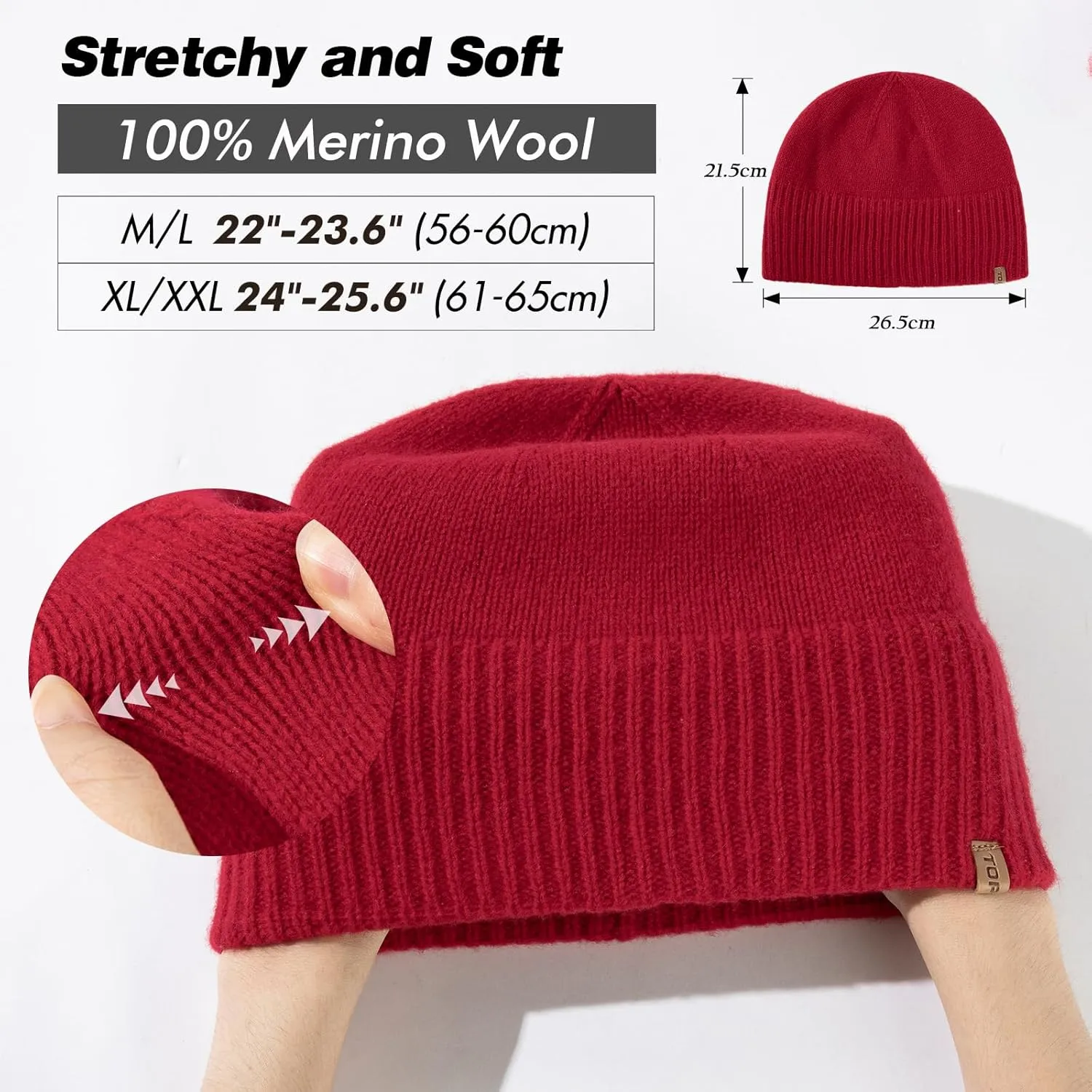 Fleece Lined Cuffed Watch Fisherman Cap TOP-EX Oversized L/XL/XXL 100% Merino hop bolster dugout overexploitation Wool Beanie 