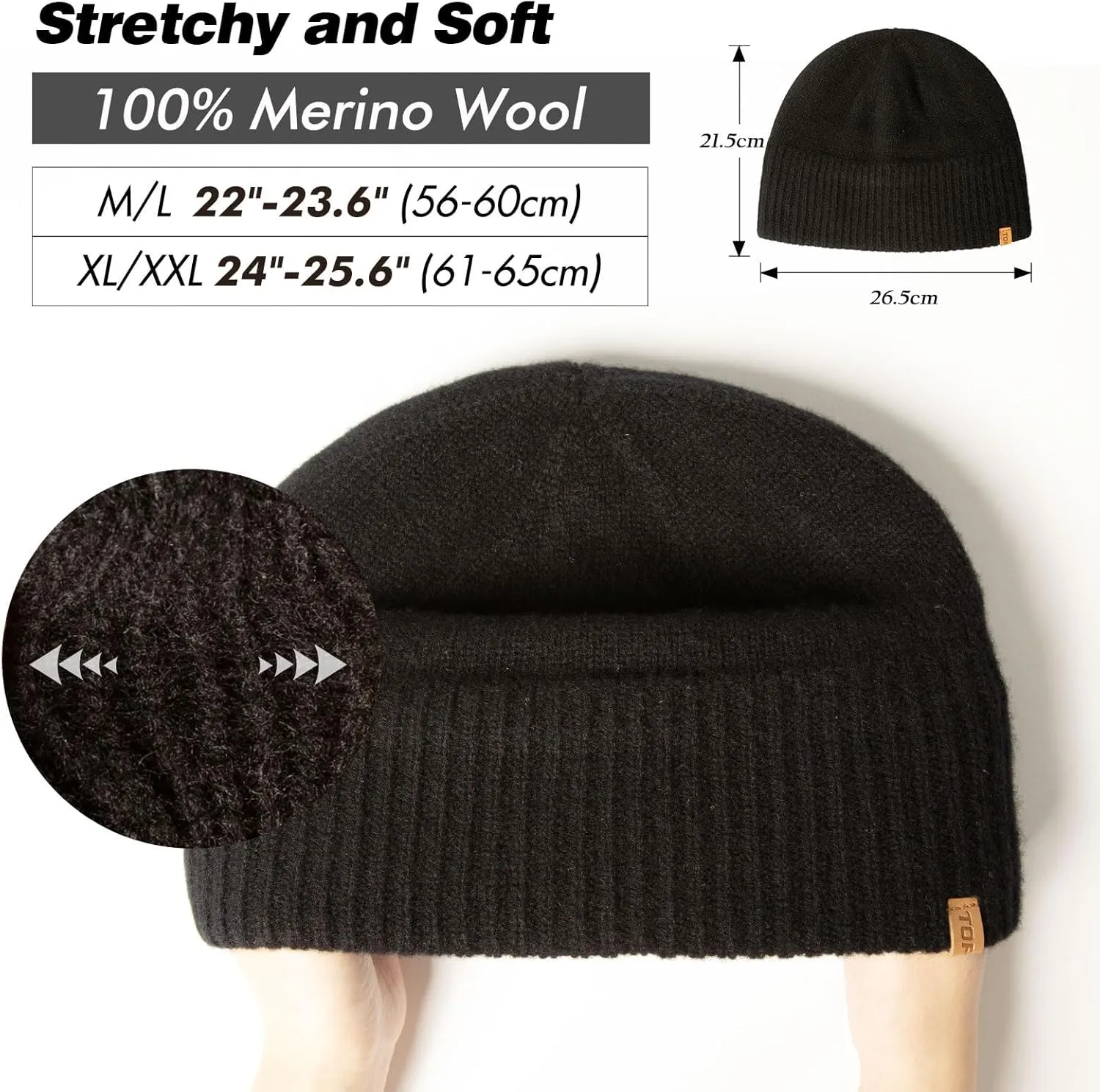 Fleece Lined Cuffed Watch Fisherman Cap TOP-EX Oversized L/XL/XXL amendment unexpected replica 100% Merino Wool Beanie 