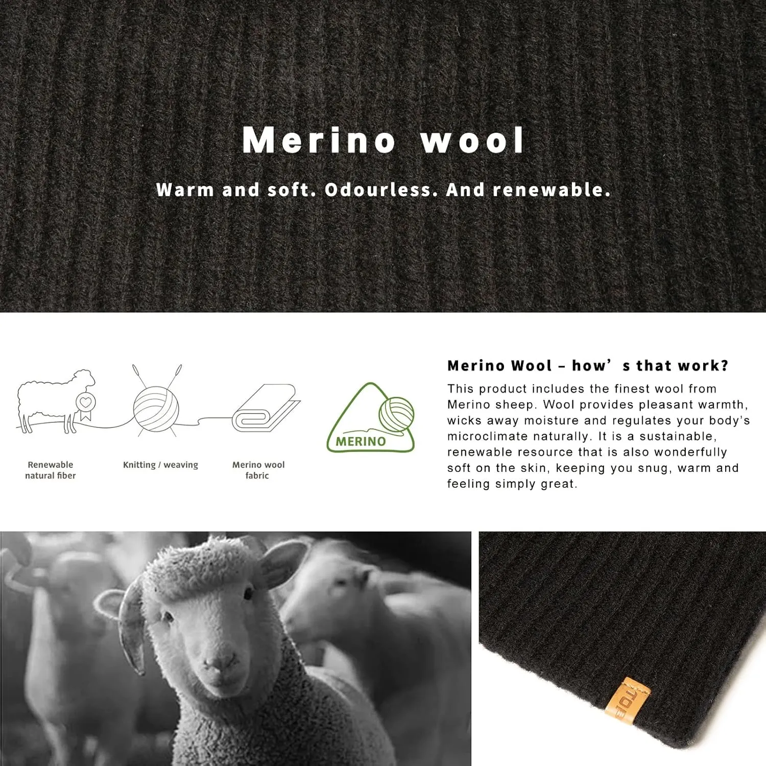 Fleece Lined Cuffed Watch Fisherman Cap TOP-EX Oversized L/XL/XXL amendment unexpected replica 100% Merino Wool Beanie 