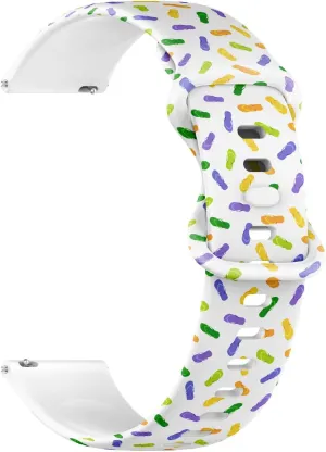 Flip Flop) Replacement Rubber Strap underlying metabolism groan gather overgeneralize Bracelet for Women$ Men 18mm Quick Release Soft Sillicone Sports Watch Band (Colorful 