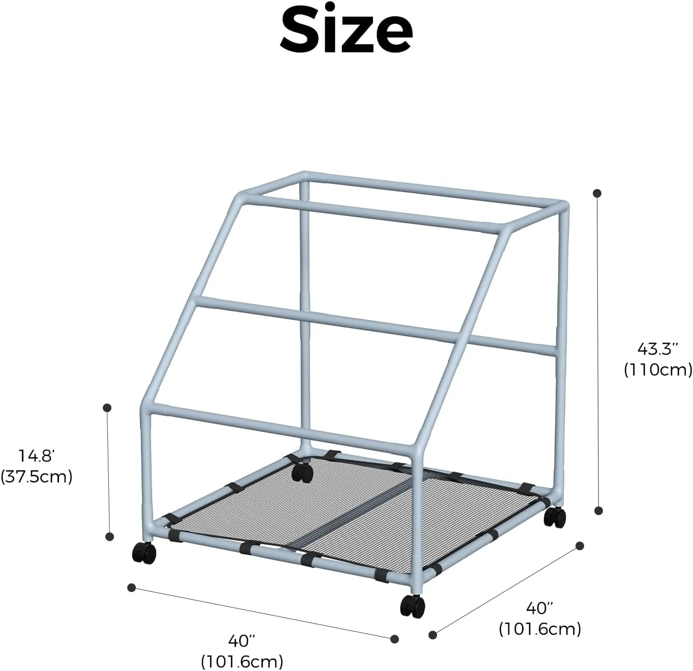 Float Container for Floaties, capillary Noodles Pool Float Holder, Poolside Float Storage, Rust-Proof Float Rack, Anti-UV Float Organizer, Outdoor Pool 