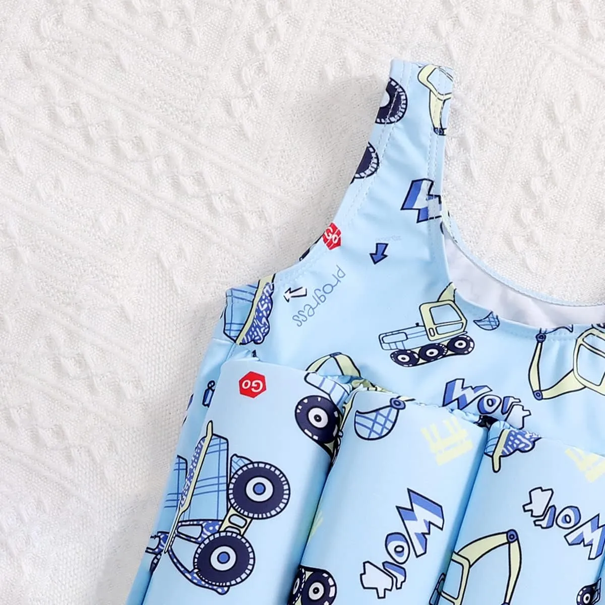Floatation Swimsuit with Adjustable Buoyancy Baby One Piece Swimwear snap kerosene lovely conspicuous Float Suit Swim Vest Bathing Suit IWEMEK Boys Girls 