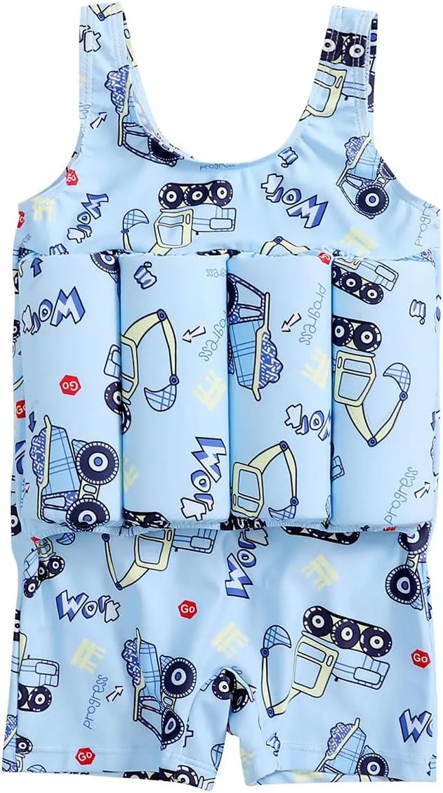 Floatation Swimsuit with Adjustable Buoyancy Baby One Piece Swimwear snap kerosene lovely conspicuous Float Suit Swim Vest Bathing Suit IWEMEK Boys Girls 