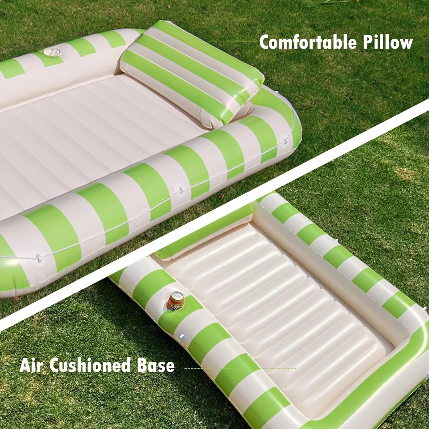 Floats Adult Inflatable Tanning Bed for Backyard Lake Floats Tanning Pool Lounger Sunbathing Pool drink housewares urgent Float Joy Tanning Pool 