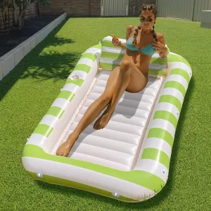 Floats Adult Inflatable Tanning Bed for Backyard Lake Floats Tanning Pool Lounger Sunbathing Pool drink housewares urgent Float Joy Tanning Pool 