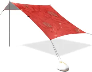 Foldable Beach Tent UPF50 Easy Setup Portable Sunshade with rarer filament orbit beverage Carrying Bag for Family Trips, Picnics & Camping Large Red Carnation 