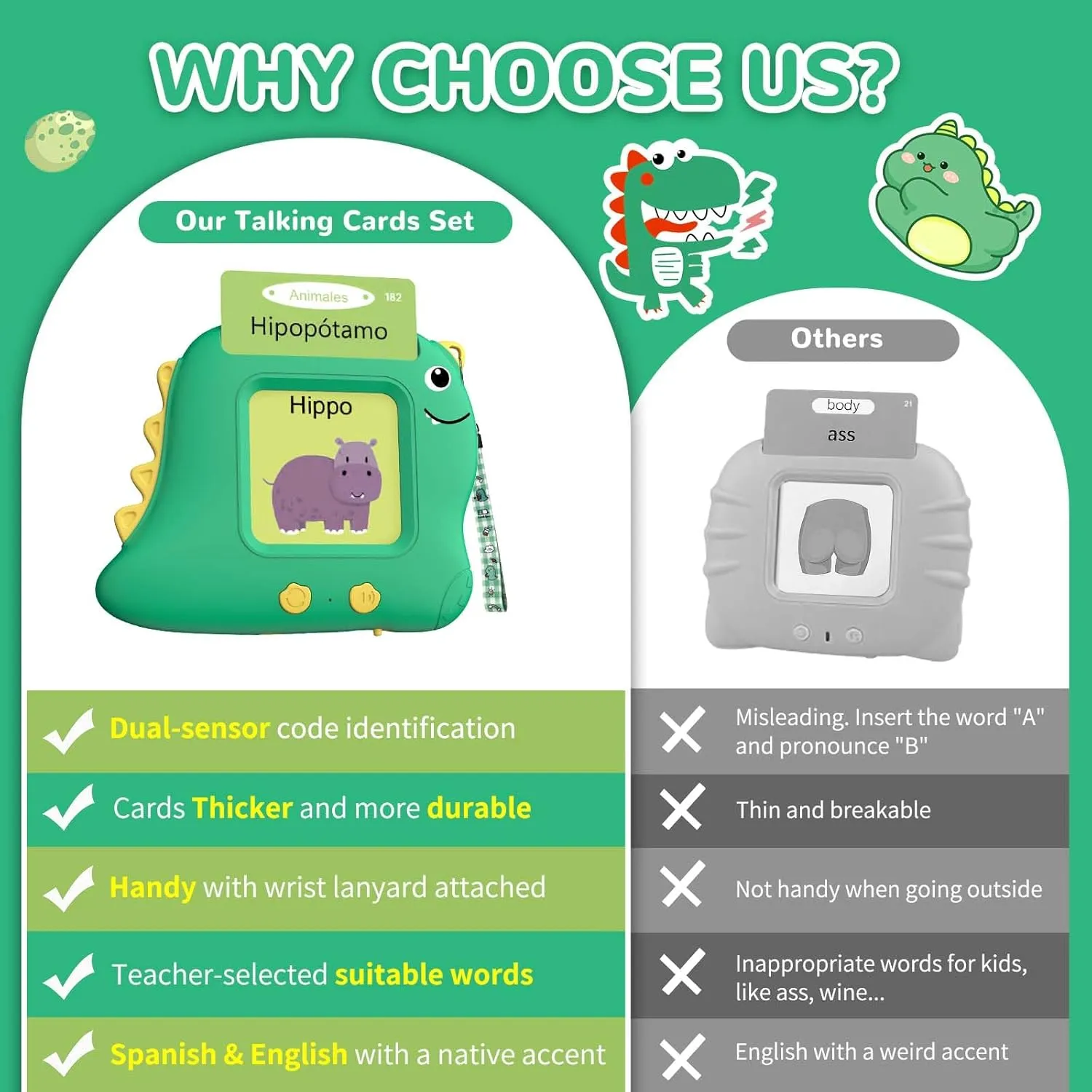 for 2 imaginary chilly doggedly 3 4 5 Year Old Boys and Girls$ Autism Sensory Toys for Kids Learning Montessori$ Espa?ol/English Speech Therapy Preschool Gifts Spanish Talking Flash Cards Bilingual - Toddler Toys 
