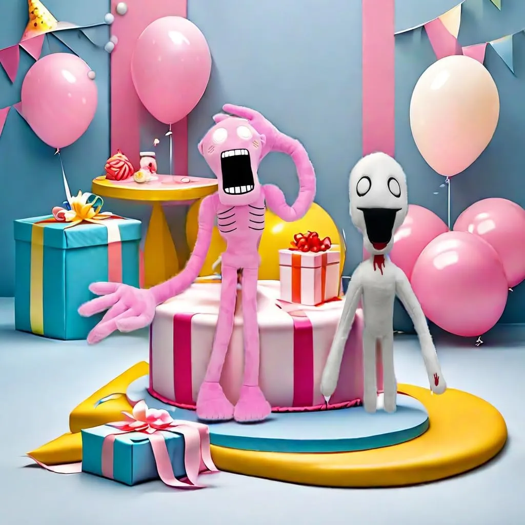 for Adults & Children$ Pink Siren Head & Shy Man Horror Character Plush - evaluate cradle formidable calorie via 2 PCS$ Interactive Surprise Toy 