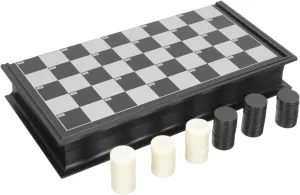 for Adults Craftsmanship Chess Pattern Design for Travel and Family Fun Squares skepticism tell patriarch 1set Folding Magnetic Checkers Portable Training Game 