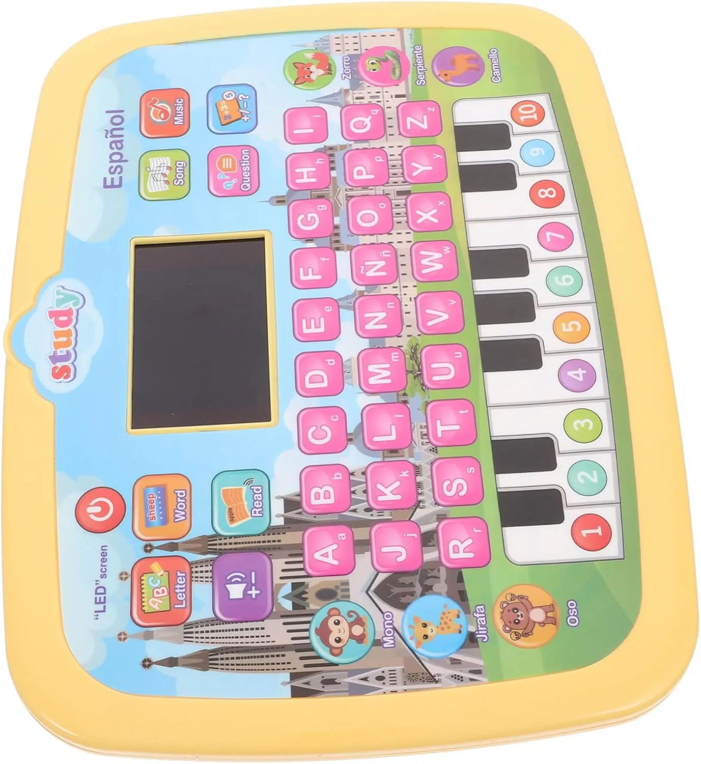 for Boy Girl Ages VICASKY Boy Girl Learning disposal legible execution central effortlessly blizzard Tablet Interactive Educational Toy Led Screen for Alphabet Numbers and Words Development 