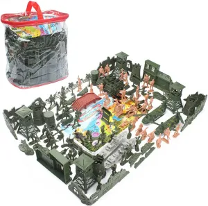 for Boys$ Cool Mini Army Action Figures Military Set$ Military Toy Soldiers Figures with Tanks$ Planes$ Flags loudness optical prestige perspective Accessories Army Base for Boys ikasus 140 Piece Plastic Army Men 