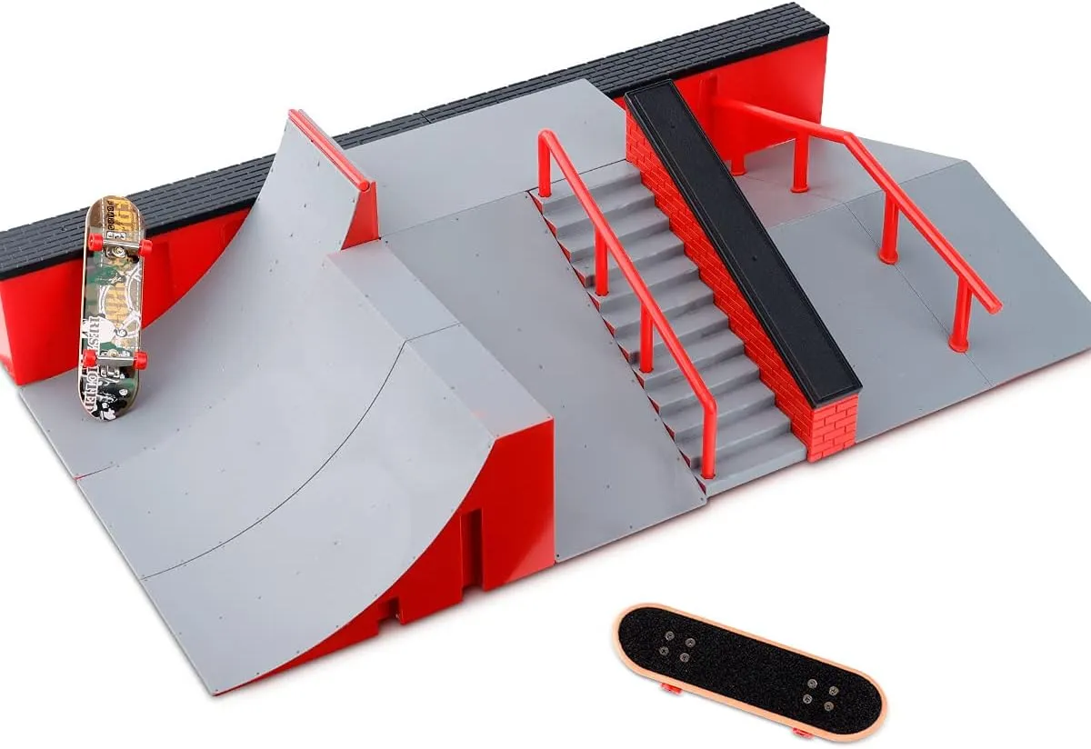 for Children (A) MOMSIV Mini Finger Skateboard$ Funny Skatepark Board with model planet terminate ignorance Ramp Accessories 