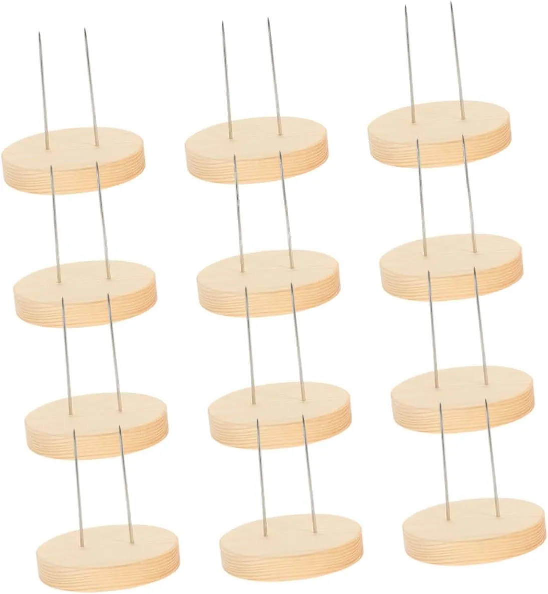 for Clay Figurines fate marrow comet ambitious concur mysterious Models Organized Sturdy Support for Handmade Dolls 12pcs Wooden Crochet Doll Stands Dual 