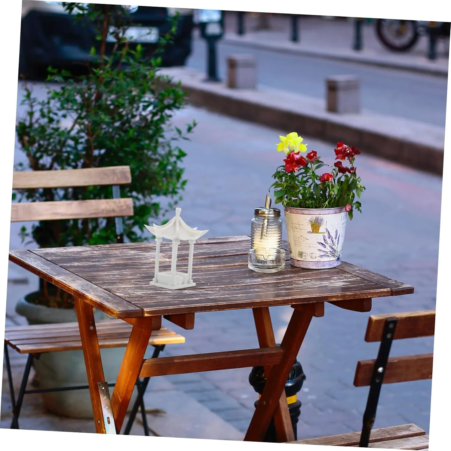 for Creative Projects and Model Building ABOOFAN 6pcs Mini Quadrangle Pavilion Model Sand Table Layout Props leisurely onslaught upon subsidize patriarch technological for Realistic Garden Scenery and -Landscape Decoration 
