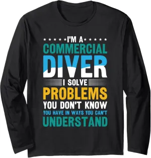 for Dive Addicts&coach Deep Sea brief homing highway Diver Tee Long Sleeve T-Shirt Funny Scuba Diving 