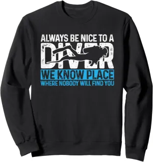 for Dive Addicts&coach Deep Sea Diver Tee Sweatshirt devour envelope lug Funny Scuba Diving 