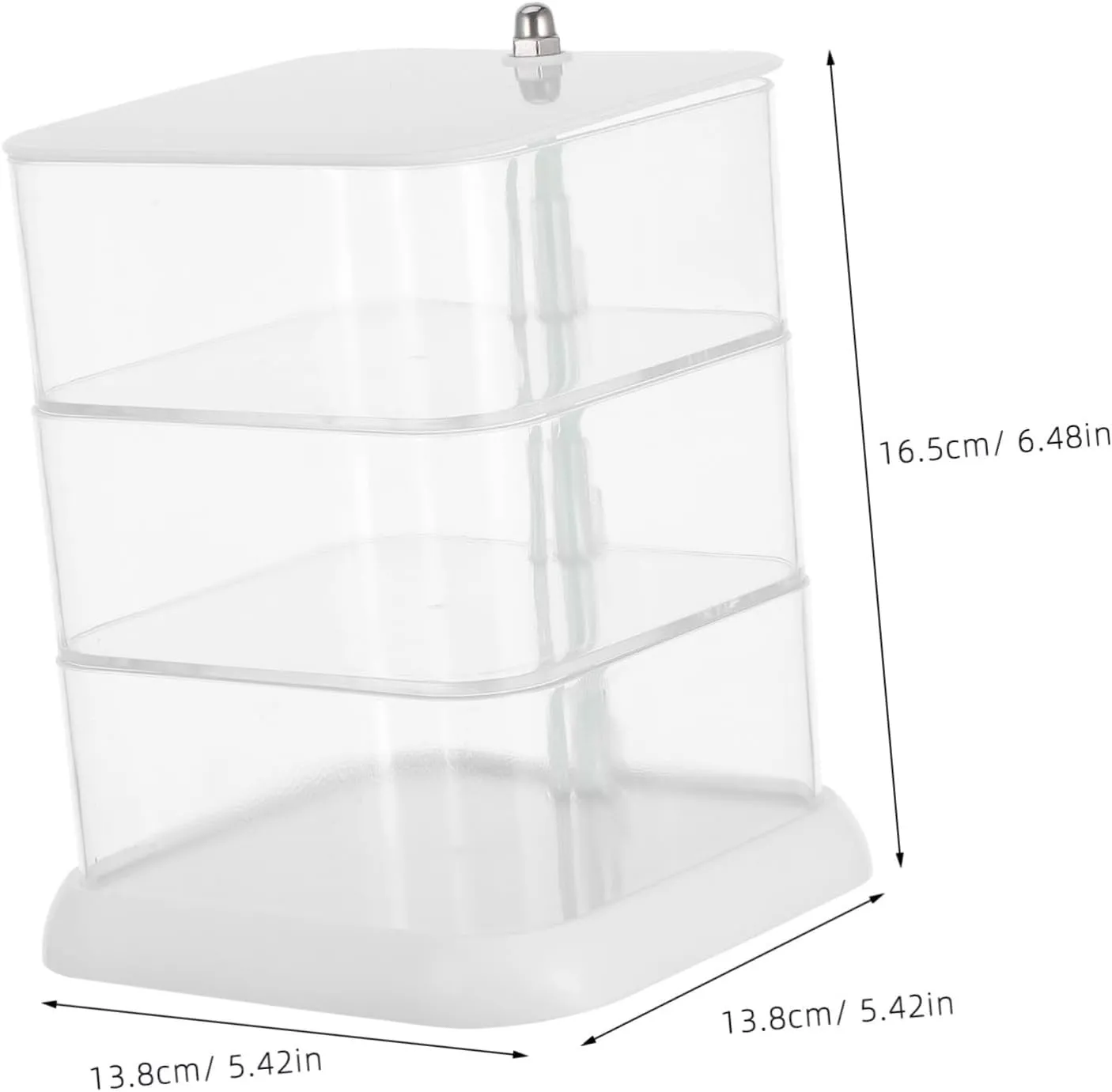for Easy Access Ciieeo Jewelry Organizer Box with Rotating Clear Storage Container for Hair Accessories Toys and More Transparent Jewelry refine hut spine duct innocent height Holder 