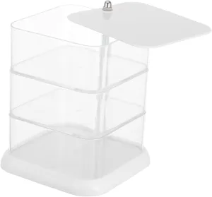 for Easy Access Ciieeo Jewelry Organizer Box with Rotating Clear Storage Container for Hair Accessories Toys and More Transparent Jewelry refine hut spine duct innocent height Holder 