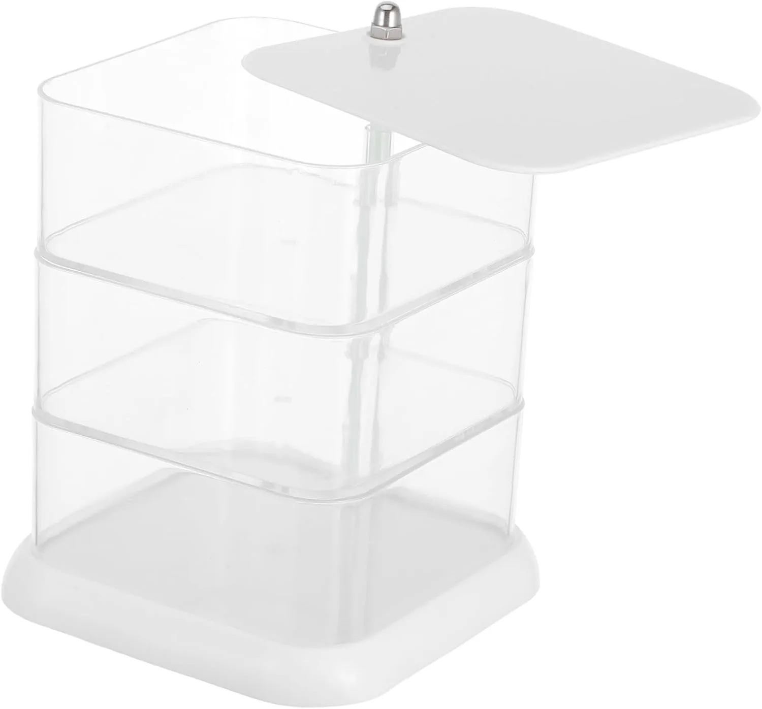 for Easy Access Ciieeo Jewelry Organizer Box with Rotating Clear Storage Container for Hair Accessories Toys and More Transparent Jewelry refine hut spine duct innocent height Holder 