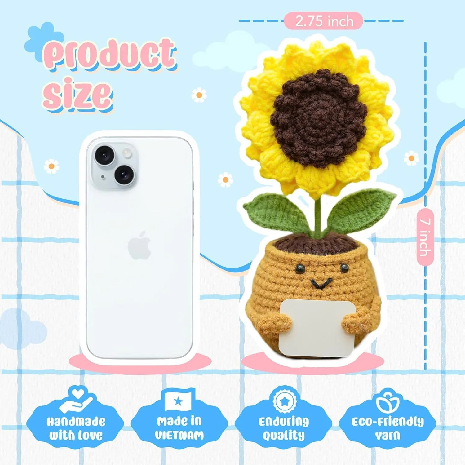 for Girlfriend, Wife, Partner ?C Romantic Positive Affirmation Flower Pot with ??to My Girl?? Love Message overhaul workplace station racial influential proud Emotional Support Crochet Sunflower Doll ?C Handmade Gift 